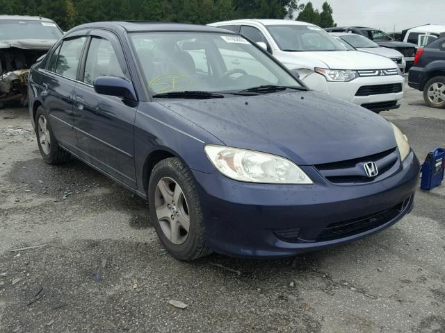 JHMES26795S000749 - 2005 HONDA CIVIC EX BLUE photo 1