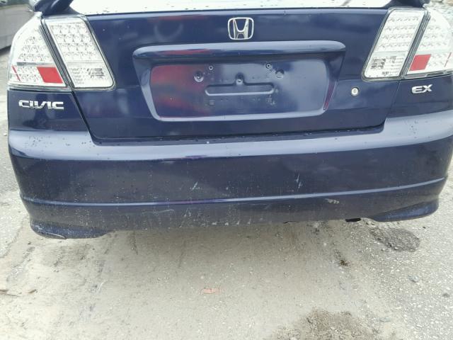 JHMES26795S000749 - 2005 HONDA CIVIC EX Niebieski zdjęcie 9