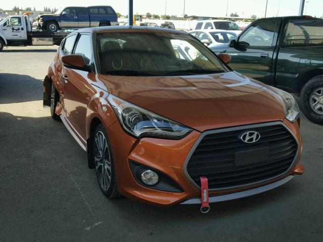 KMHTC6AE4GU288296 - 2016 HYUNDAI VELOSTER T ORANGE photo 1