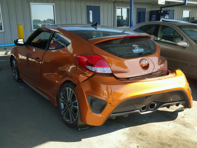 KMHTC6AE4GU288296 - 2016 HYUNDAI VELOSTER T ORANGE photo 3