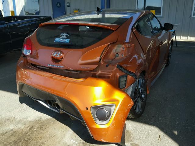 KMHTC6AE4GU288296 - 2016 HYUNDAI VELOSTER T ORANGE photo 4