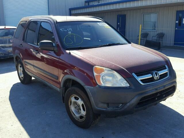 JHLRD68474C010537 - 2004 HONDA CR-V LX MAROON photo 1