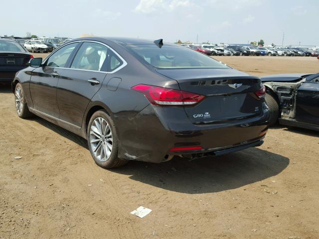 KMHGN4JEXHU210218 - 2017 GENESIS G80 BASE BROWN photo 3