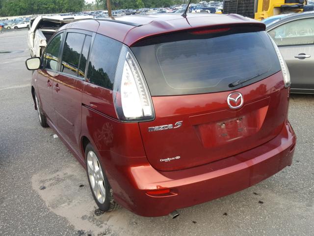 JM1CR293890329246 - 2009 MAZDA 5 BURGUNDY photo 3