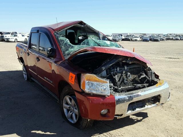 1N6BA0ED0DN300905 - 2013 NISSAN TITAN S RED photo 1