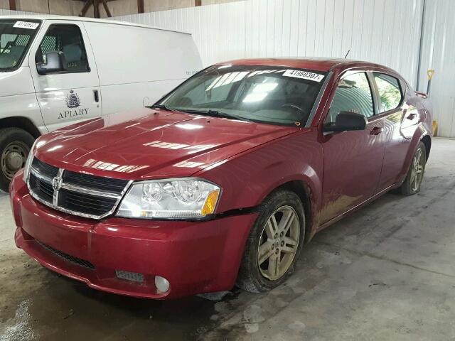 1B3LC56K78N690694 - 2008 DODGE AVENGER SX MAROON photo 2