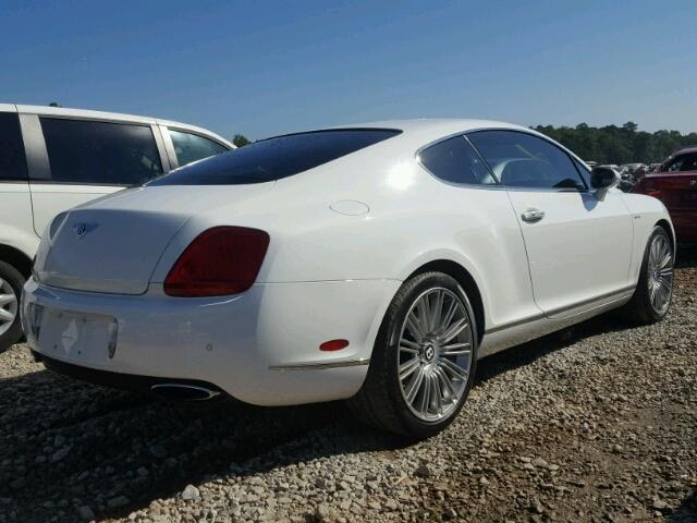 SCBCP73W09C060358 - 2009 BENTLEY CONTINENTA WHITE photo 4