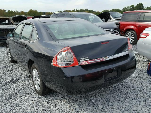 2G1WB58K989122325 - 2008 CHEVROLET IMPALA LS BLACK photo 3