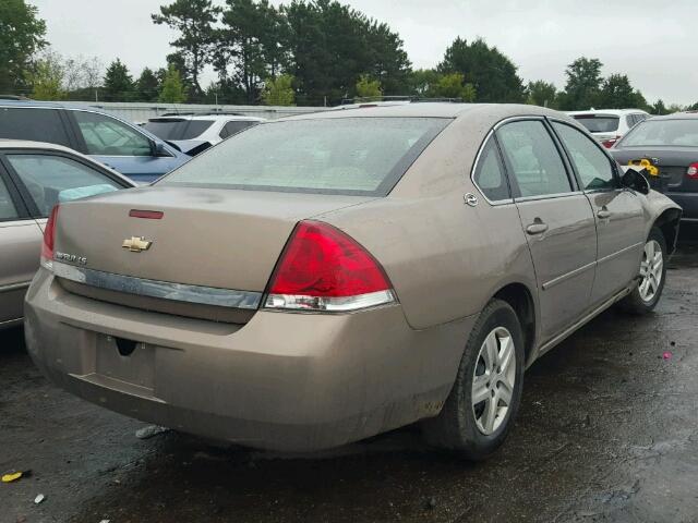 2G1WB55K569245458 - 2006 CHEVROLET IMPALA BROWN photo 4