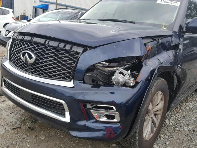 JN8AZ2NFXH9641655 - 2017 INFINITI QX80 BASE BLUE photo 9