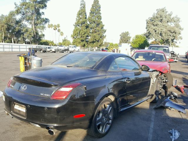 JTHFN45YX89016729 - 2008 LEXUS SC 430 BLACK photo 4