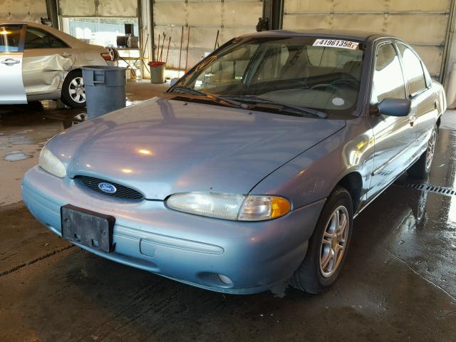 1FALP66L4VK129390 - 1997 FORD CONTOUR LX BLUE photo 2