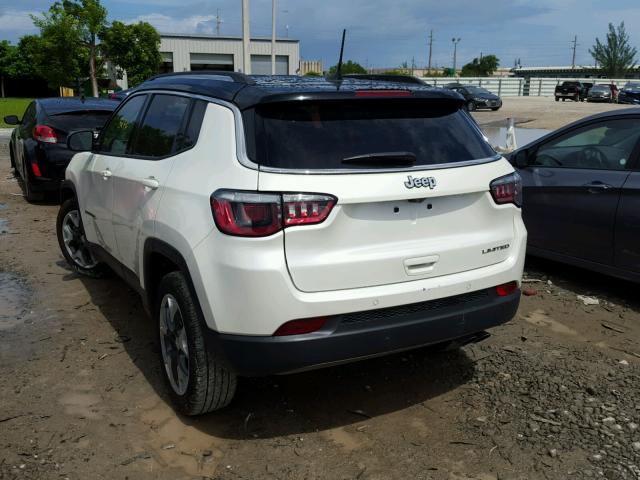 3C4NJCCB3JT194934 - 2018 JEEP COMPASS LI WHITE photo 3