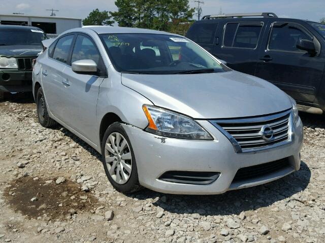 3N1AB7APXEY202458 - 2014 NISSAN SENTRA S SILVER photo 1