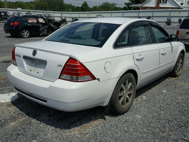 1MEFM41115G615537 - 2005 MERCURY MONTEGO LU WHITE photo 4