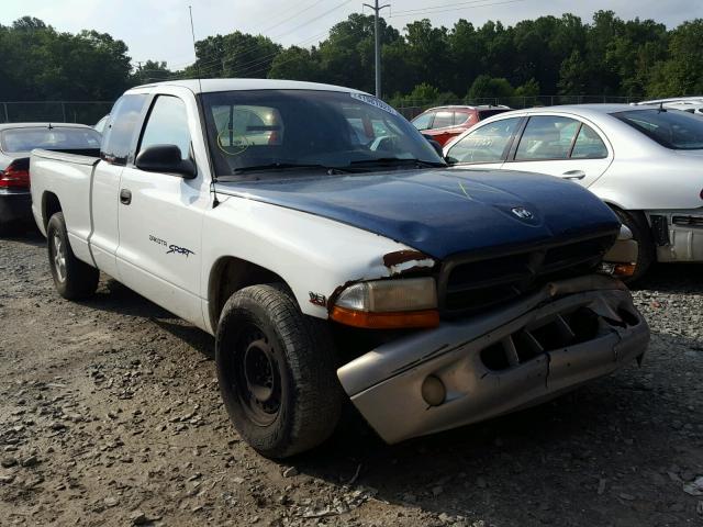 1B7GL22X8YS555774 - 2000 DODGE DAKOTA WHITE photo 1