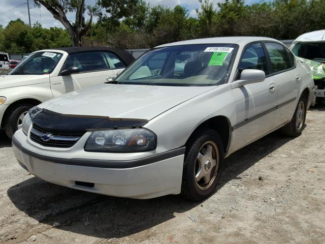 2G1WF52E239246422 - 2003 CHEVROLET IMPALA GRAY photo 2