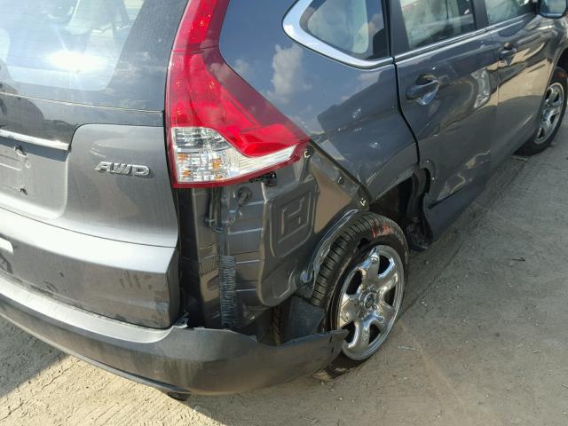 2HKRM4H31EH610341 - 2014 HONDA CR-V GRAY photo 9