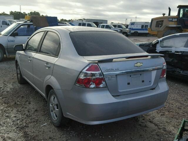 KL1TD56637B100903 - 2007 CHEVROLET AVEO BASE GRAY photo 3