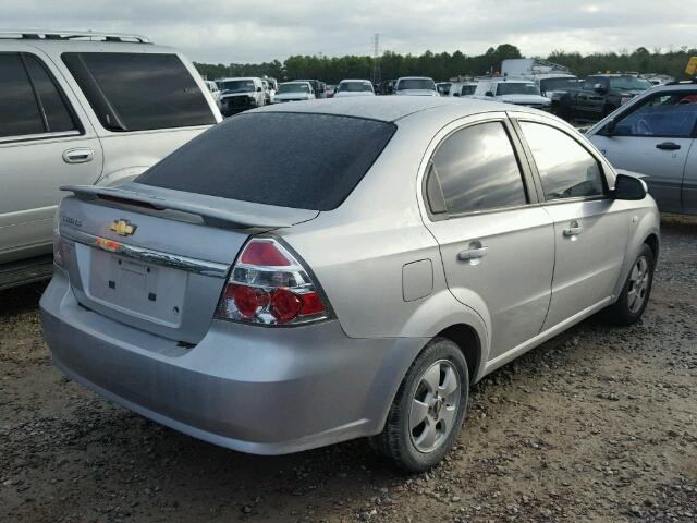 KL1TD56637B100903 - 2007 CHEVROLET AVEO BASE GRAY photo 4