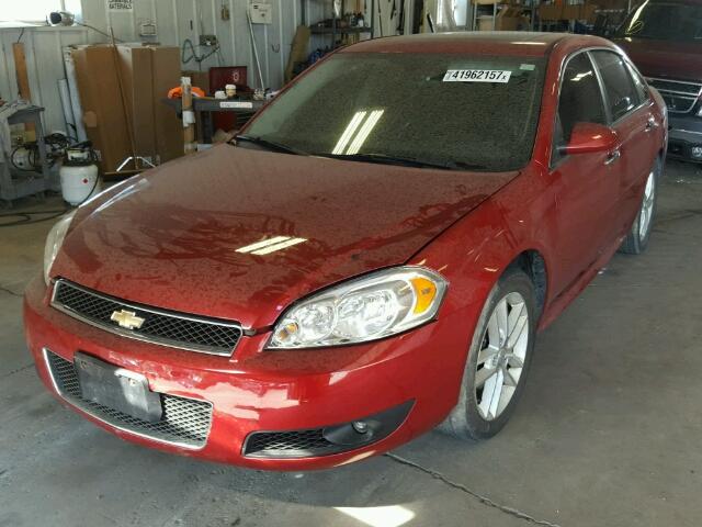 2G1WC5E34D1195203 - 2013 CHEVROLET IMPALA LTZ RED photo 2