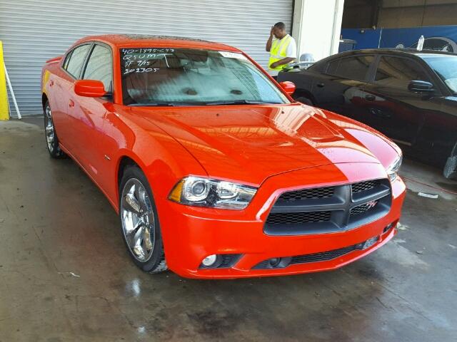 2C3CDXCT1EH202305 - 2014 DODGE CHARGER RED photo 1