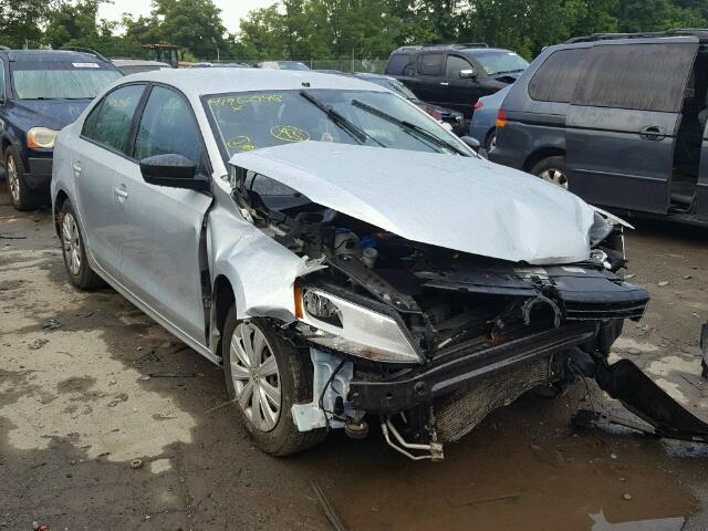 3VW2K7AJ3EM411042 - 2014 VOLKSWAGEN JETTA BASE Արծաթագույն լուսանկար 1