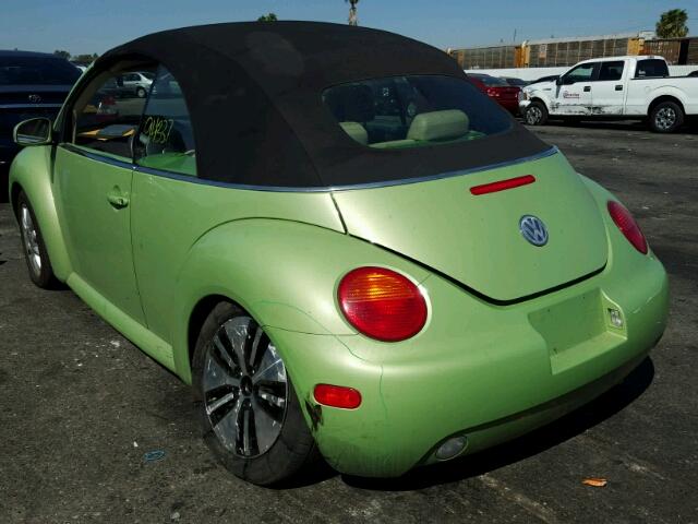 3VWCM31Y85M318053 - 2005 VOLKSWAGEN NEW BEETLE 绿色 照片 3