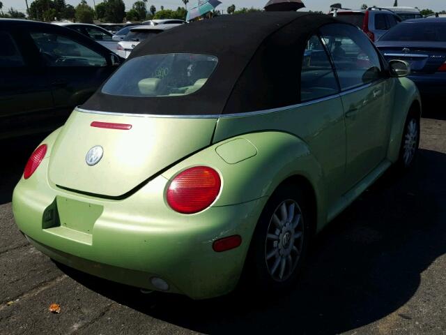 3VWCM31Y85M318053 - 2005 VOLKSWAGEN NEW BEETLE 绿色 照片 4