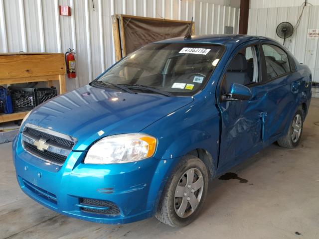KL1TD56EX9B615410 - 2009 CHEVROLET AVEO LS BLUE photo 2