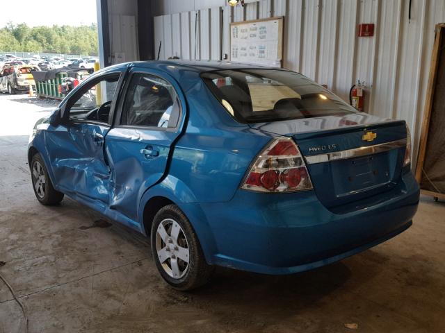 KL1TD56EX9B615410 - 2009 CHEVROLET AVEO LS BLUE photo 3