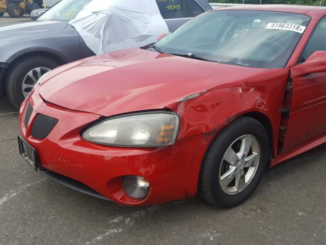 2G2WP552781105619 - 2008 PONTIAC GRAND PRIX წითელი ფოტო 9
