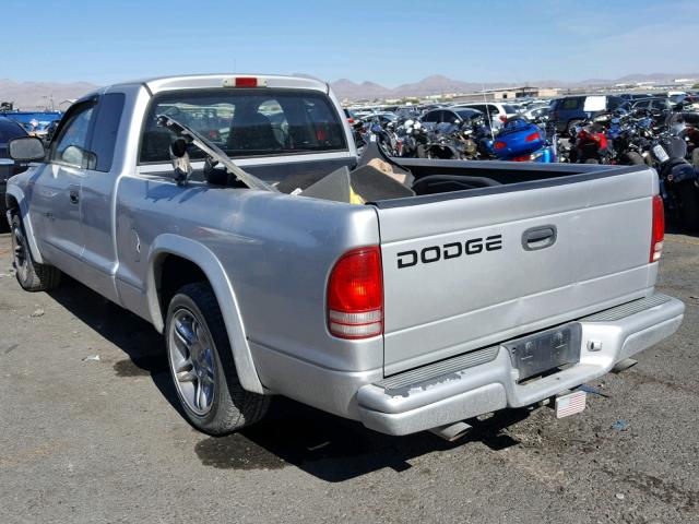 1B7GL32Z22S631634 - 2002 DODGE DAKOTA SPO SILVER photo 3