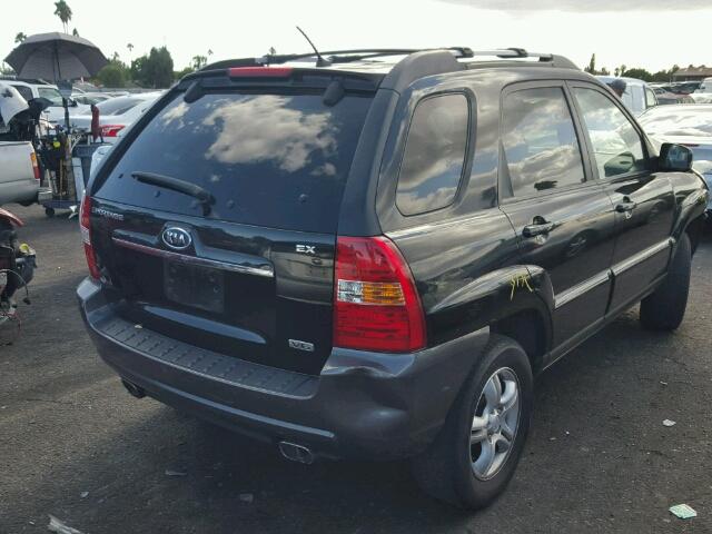 KNDJF723087507549 - 2008 KIA SPORTAGE E BLACK photo 4