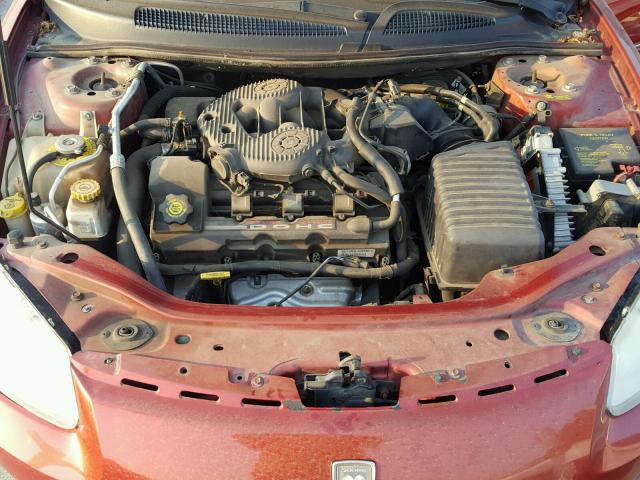 1B3EJ56U31N674644 - 2001 DODGE STRATUS ES BURGUNDY photo 7