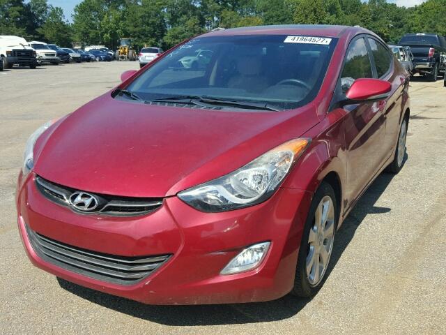 KMHDH4AE7CU192540 - 2012 HYUNDAI ELANTRA GL RED photo 2