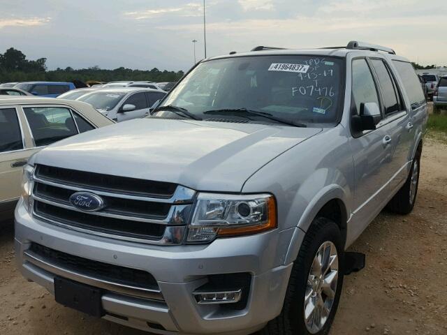 1FMJK1KT3FEF07476 - 2015 FORD EXPEDITION SILVER photo 2