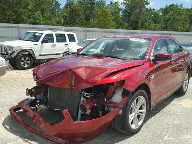 1FAHP2E86EG136162 - 2014 FORD TAURUS SEL RED photo 2