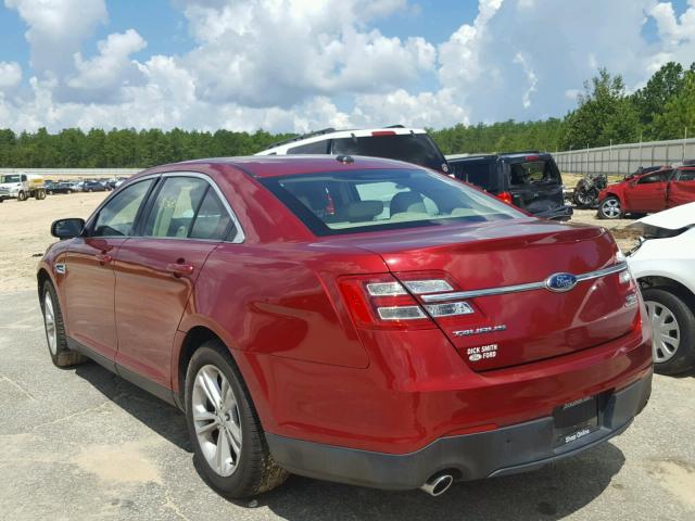 1FAHP2E86EG136162 - 2014 FORD TAURUS SEL RED photo 3