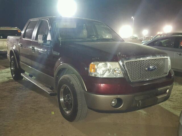 1FTPW12526FA32448 - 2006 FORD F150 BURGUNDY photo 1