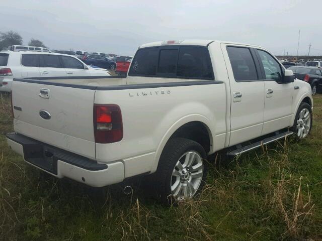 1FTRW12598FA17960 - 2008 FORD F150 SUPER WHITE photo 4