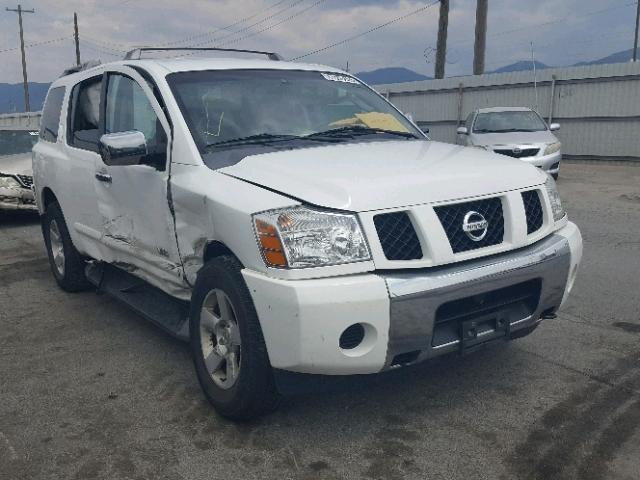 5N1AA08B56N743509 - 2006 NISSAN ARMADA SE WHITE photo 1