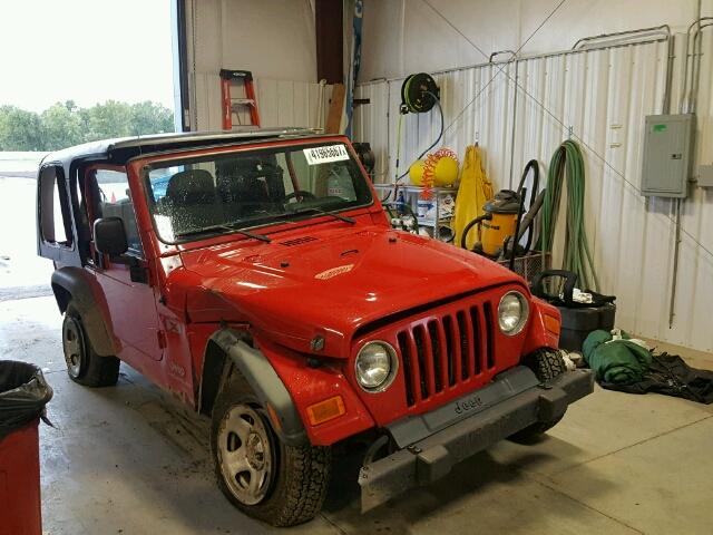 1J4FA39SX6P711941 - 2006 JEEP WRANGLER X RED photo 1