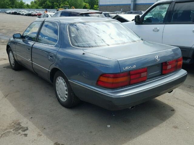 JT8UF11E9L0028723 - 1990 LEXUS LS BLUE photo 3