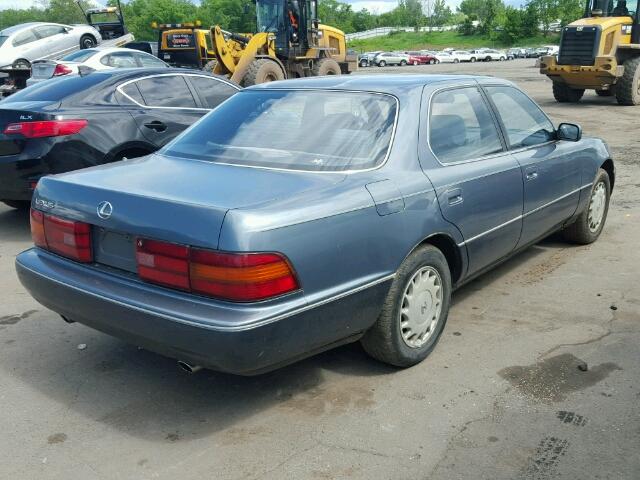 JT8UF11E9L0028723 - 1990 LEXUS LS BLUE photo 4