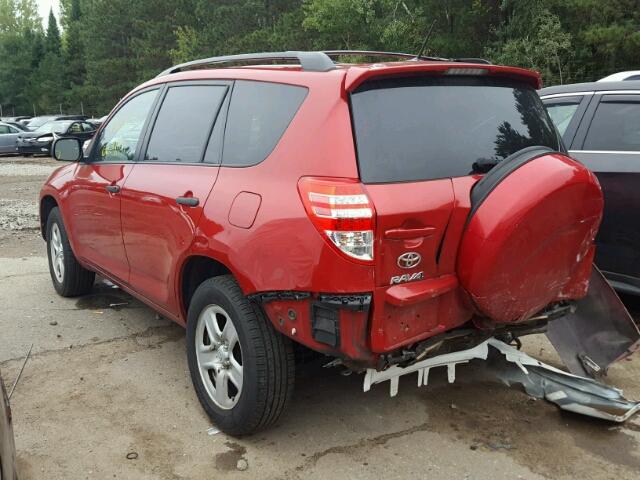 2T3BF4DV7CW198631 - 2012 TOYOTA RAV4 RED photo 3