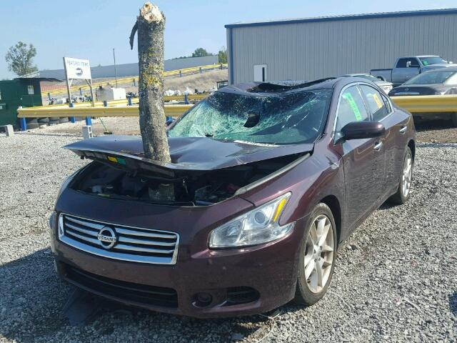 1N4AA5AP9EC453720 - 2014 NISSAN MAXIMA S BURGUNDY photo 2