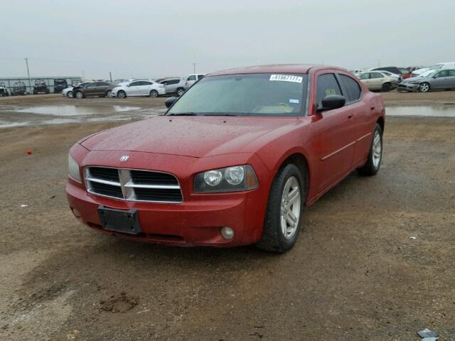 2B3KA43G96H492734 - 2006 DODGE CHARGER RED photo 2