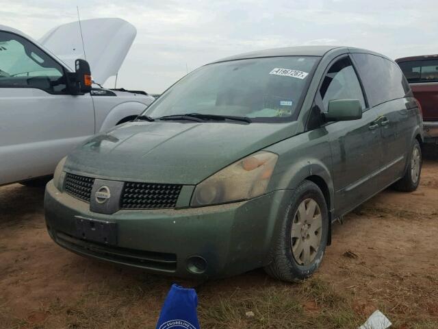 5N1BV28U54N317113 - 2004 NISSAN QUEST S GREEN photo 2