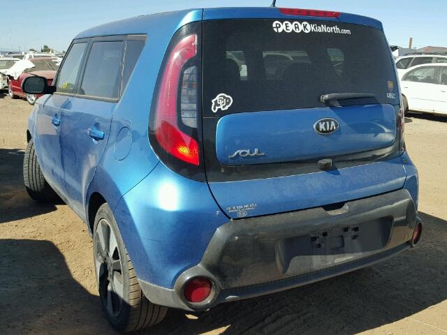 KNDJP3A55G7300677 - 2016 KIA SOUL BLUE photo 3